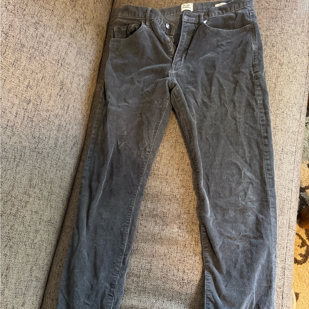Flint and Tinder Corduroy - 31x32 Tapered charcoal